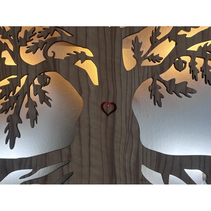 Li-Go 5747/DUB2 - LED Stmívatelná nástěnná dekorace LED/10W/230V 45x55 cm dub