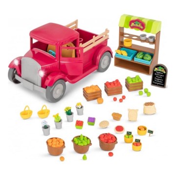 Li'l Woodzeez - Hrací set farmářský pick-up se stánkem 3xAAA