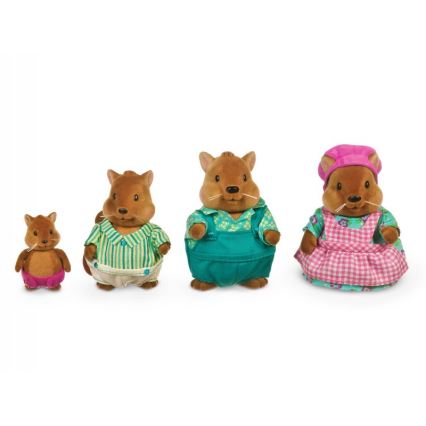 Li'l Woodzeez - Set postaviček BUSTLEBERRY rodina veverek