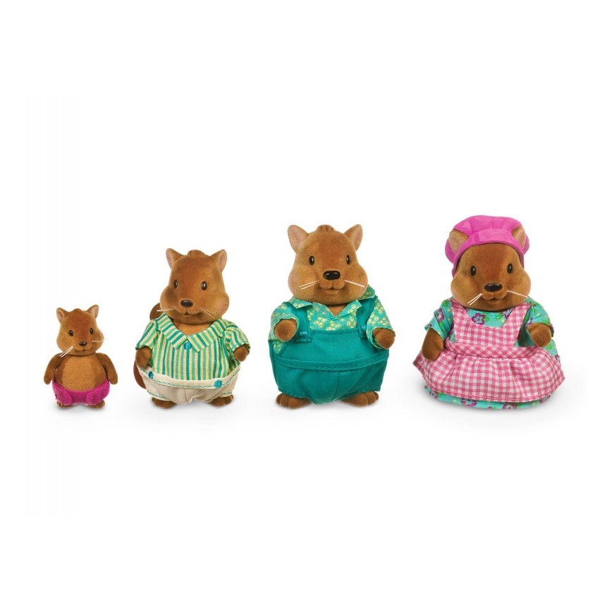 Li'l Woodzeez - Set postaviček BUSTLEBERRY rodina veverek