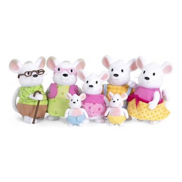 Li'l Woodzeez - Set postaviček NIBBLEKIN rodina myší