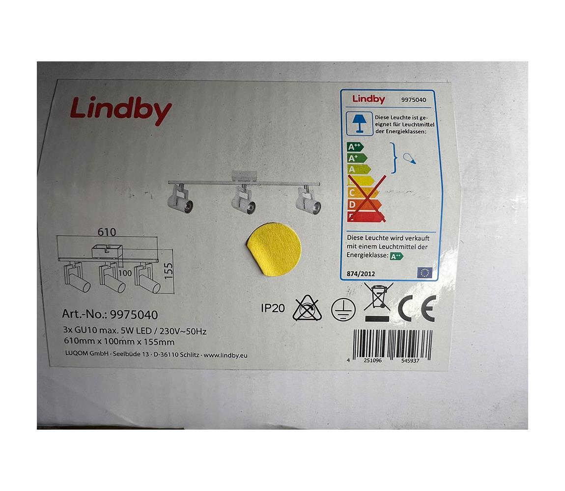 Lindby Lindby - Bodové svítidlo 3xGU10/5W/230V 
