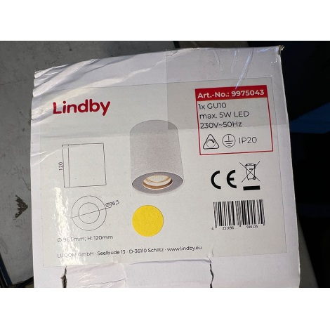 Lindby - Bodové svítidlo LARON 1xGU10/5W/230V