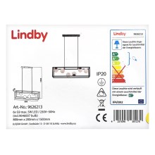 Lindby - LED Lustr na lanku UTOPIA 6xG9/5W/230V