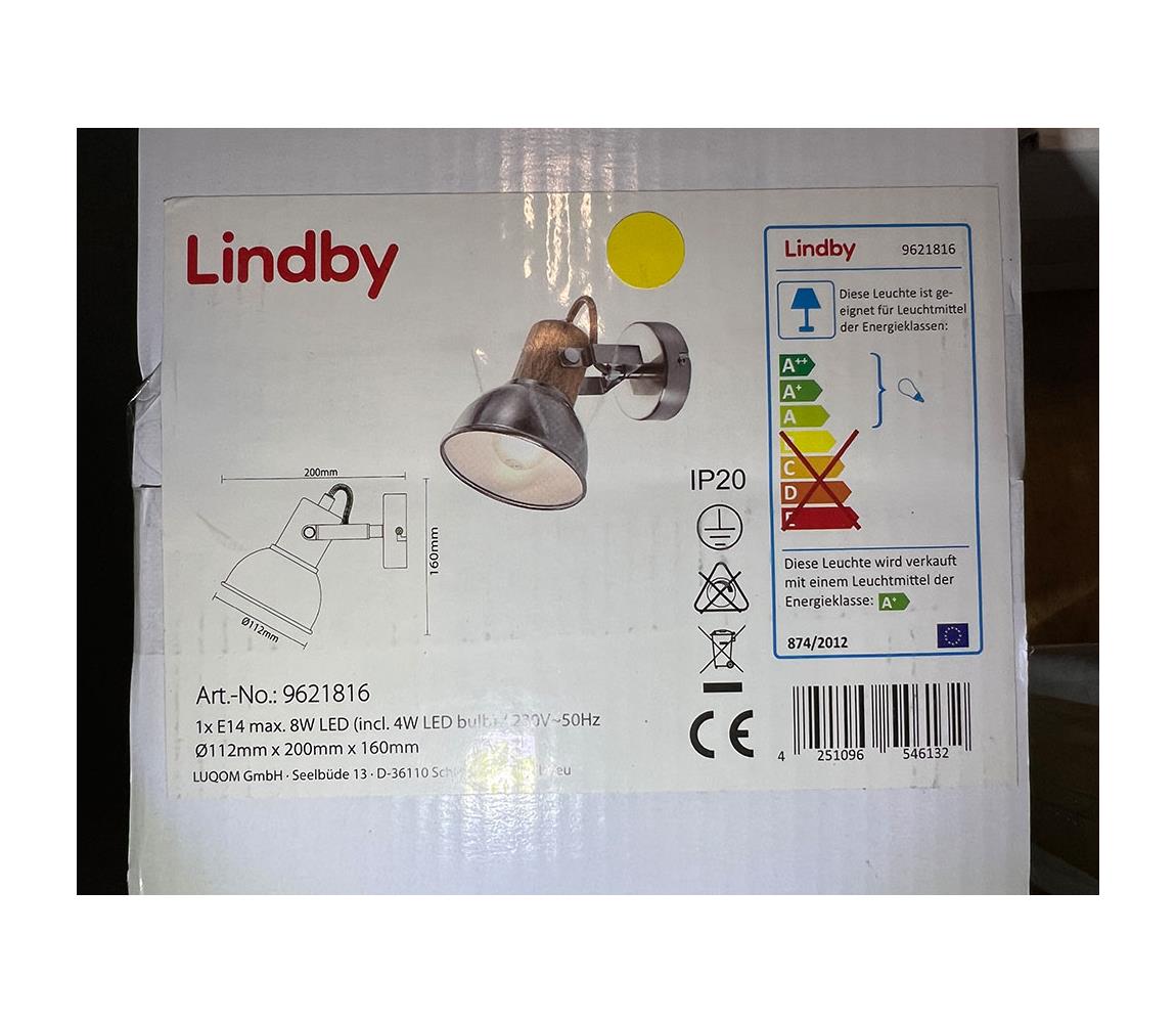 Lindby Lindby - LED Nástěnné bodové svítidlo DENNIS 1xE14/4W/230V LW0347