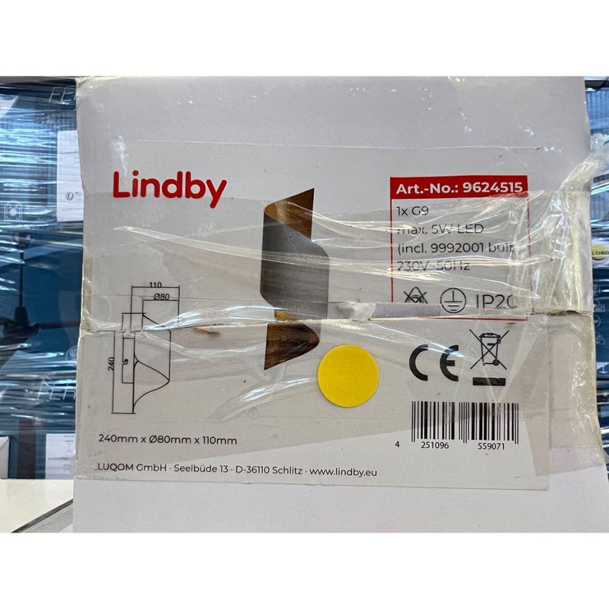 Lindby - LED Nástěnné svítidlo DESIRIO 1xG9/3W/230V