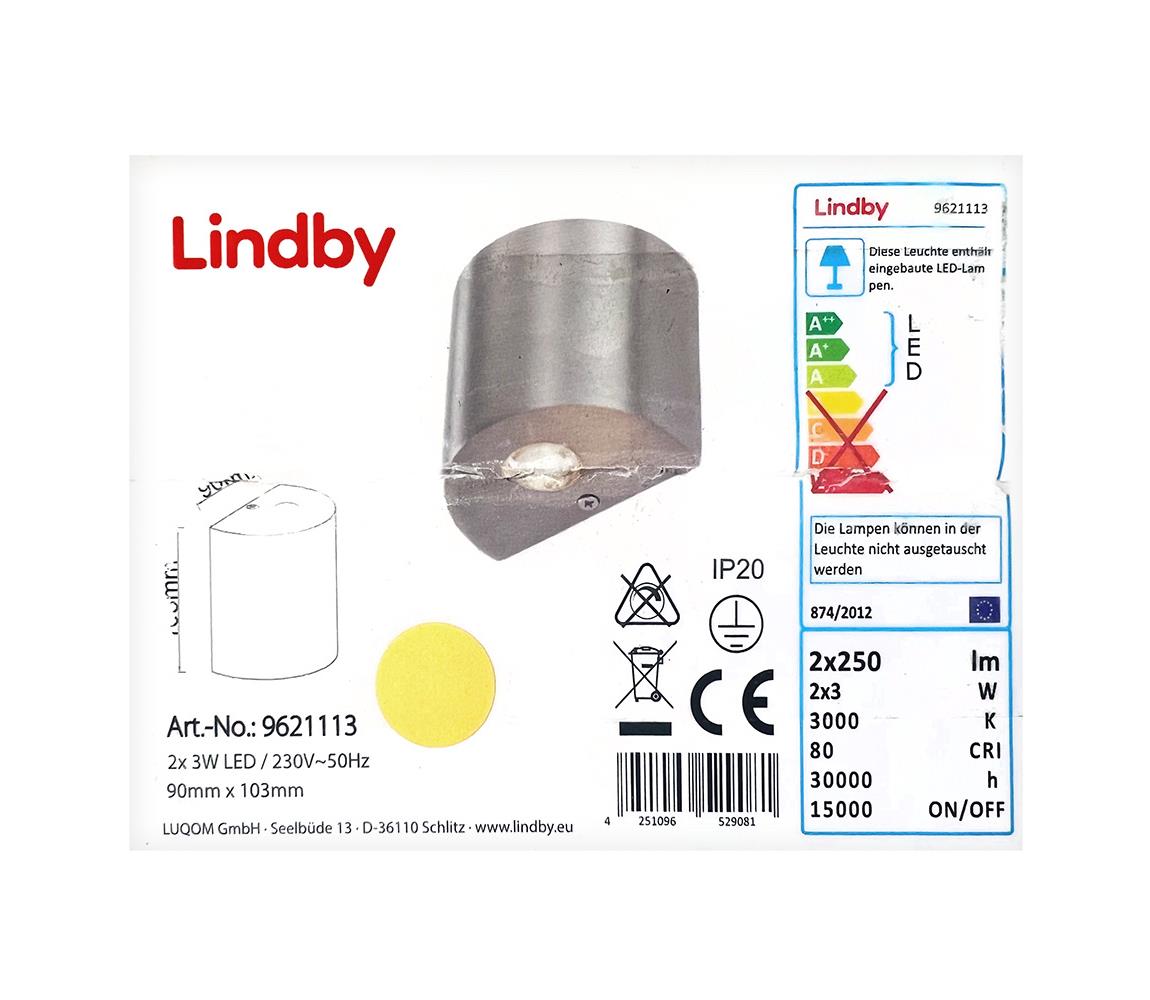 Lindby Lindby - LED Nástěnné svítidlo LAREEN 2xLED/3W/230V 