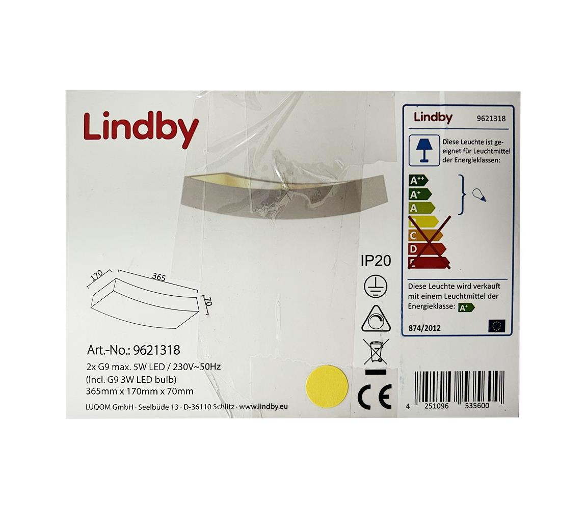Lindby Lindby - LED Nástěnné svítidlo TIARA 2xG9/3W/230V LW0885