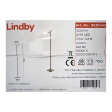 Lindby - LED Stmívatelná dotyková stojací lampa MALEA LED/24W/230V