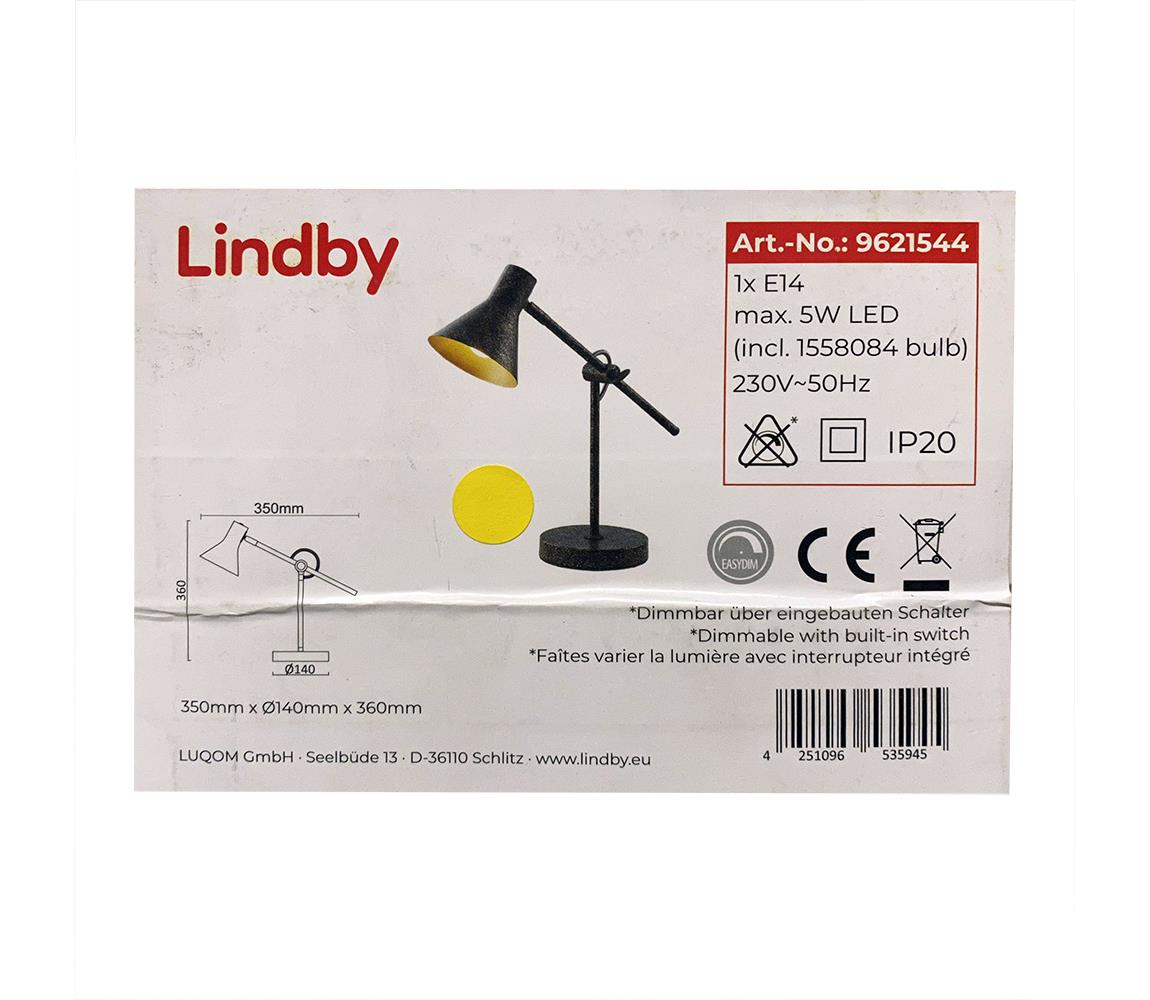 Lindby Lindby - LED Stmívatelná stolní lampa ZERA 1xE14/5W/230V 