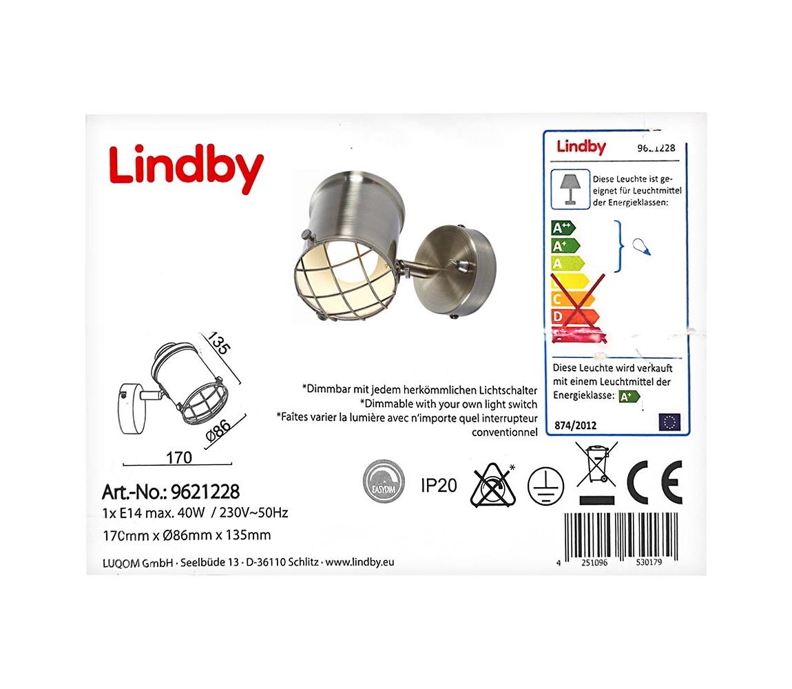 Lindby Lindby - LED Stmívatelné nástěnné svítidlo EBBI 1xE14/5W/230V LW0279