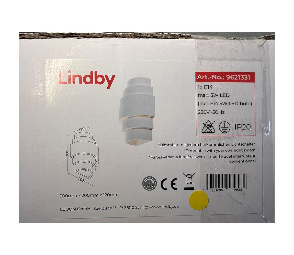 Lindby Lindby - LED Stmívatelné nástěnné svítidlo MARIT 1xE14/5W/230V LW0834