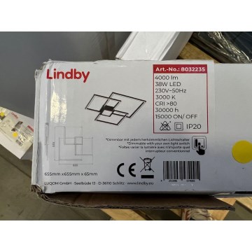 Lindby - LED Stmívatelné stropní svítidlo DUETTO LED/38W/230V