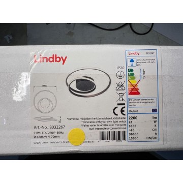 Lindby - LED Stmívatelné stropní svítidlo KYRON LED/22W/230V
