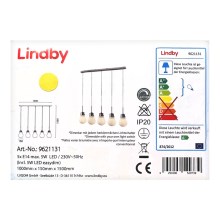 Lindby - LED Stmívatelný lustr na lanku BADO 5xLED/5W/230V