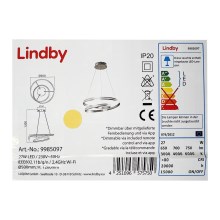 Lindby - LED Stmívatelný lustr na lanku SMART VERIO LED/27W/230V 3000/4000/6000K + dálkové ovládání