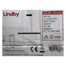 Lindby - LED Stmívatelný lustr na lanku SOLVINA 4xLED/4,5W/230V