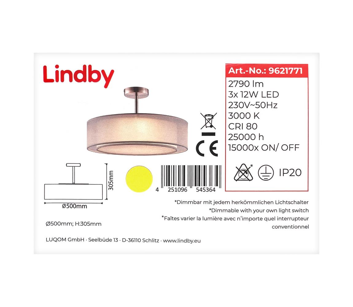 Lindby Lindby - LED Stmívatelný lustr na tyči PIKKA 3xLED/12W/230V 