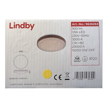 Lindby - LED Stropní svítidlo MENDOSA LED/12W/230V