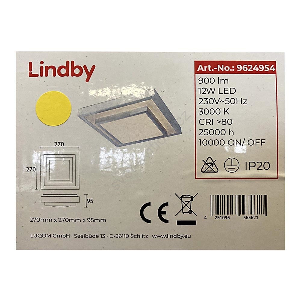 Lindby - LED Stropní svítidlo MIRCO LED/12W/230V | Svět svítidel
