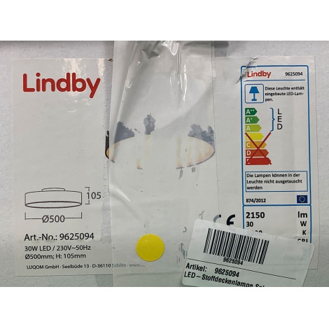 Lindby - LED Stropní svítidlo SAIRA LED/30W/230V