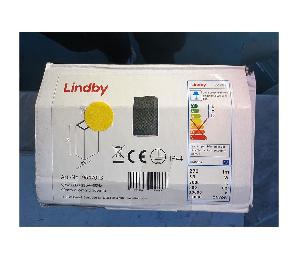 Lindby Lindby - LED Venkovní nástěnné svítidlo WEERD LED/5,3W/230V IP44 