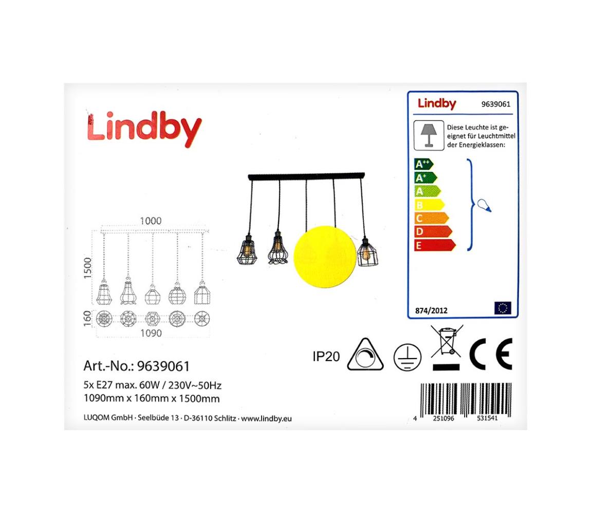 Lindby Lindby - Lustr na lanku ALBERTA 5xE27/60W/230V LW0120