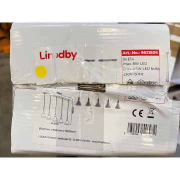 Lindby - Lustr na lanku ARINA 5xE14/4,5W/230V