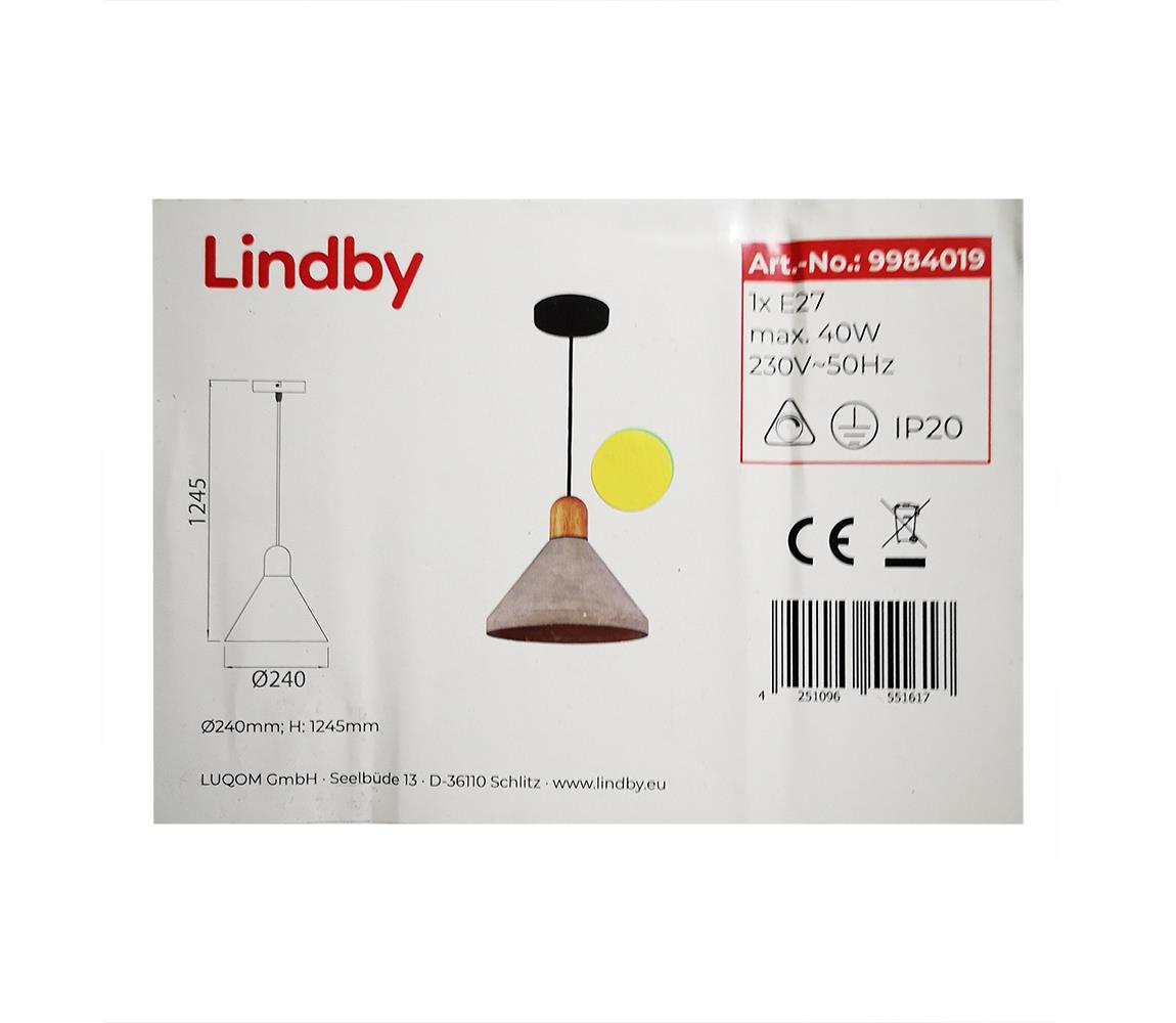 Lindby Lindby - Lustr na lanku CAISY 1xE27/40W/230V LW0084