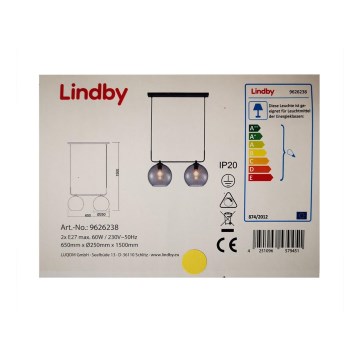 Lindby - Lustr na lanku DASITA 2xE27/60W/230V