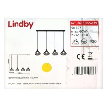 Lindby - Lustr na lanku FRANCES 4xE27/60W/230V