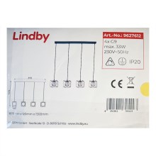 Lindby - Lustr na lanku JOSIPA 4xG9/33W/230V