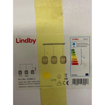 Lindby - Lustr na lanku MARLY 3xE27/40W/230V