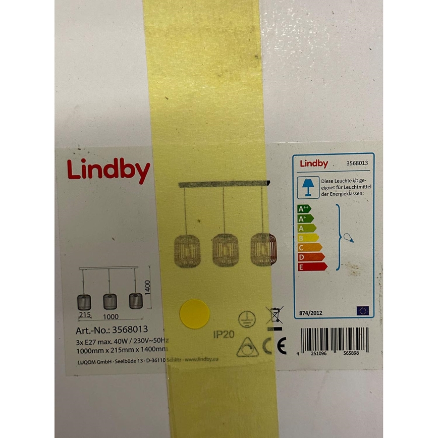 Lindby - Lustr na lanku MARLY 3xE27/40W/230V