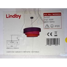 Lindby - Lustr na lanku MELIA 3xE27/60W/230V