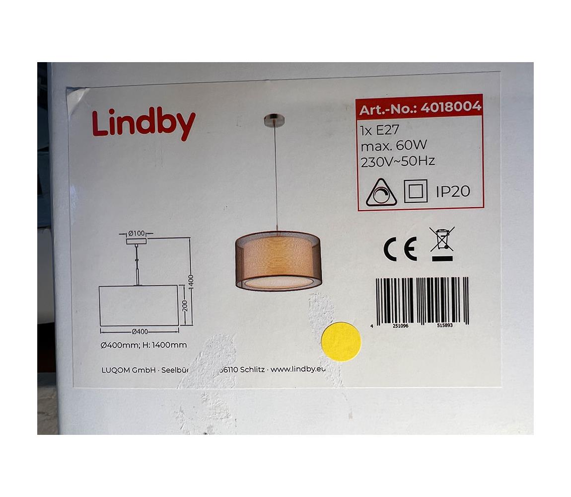 Lindby Lindby - Lustr na lanku NICA 1xE27/60W/230V LW1265
