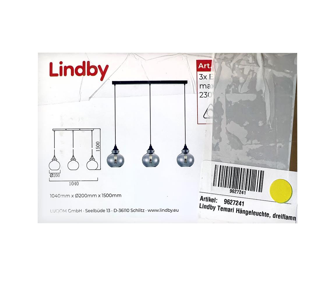 Lindby Lindby - Lustr na lanku TEMARI 3xE27/60W/230V LW0190