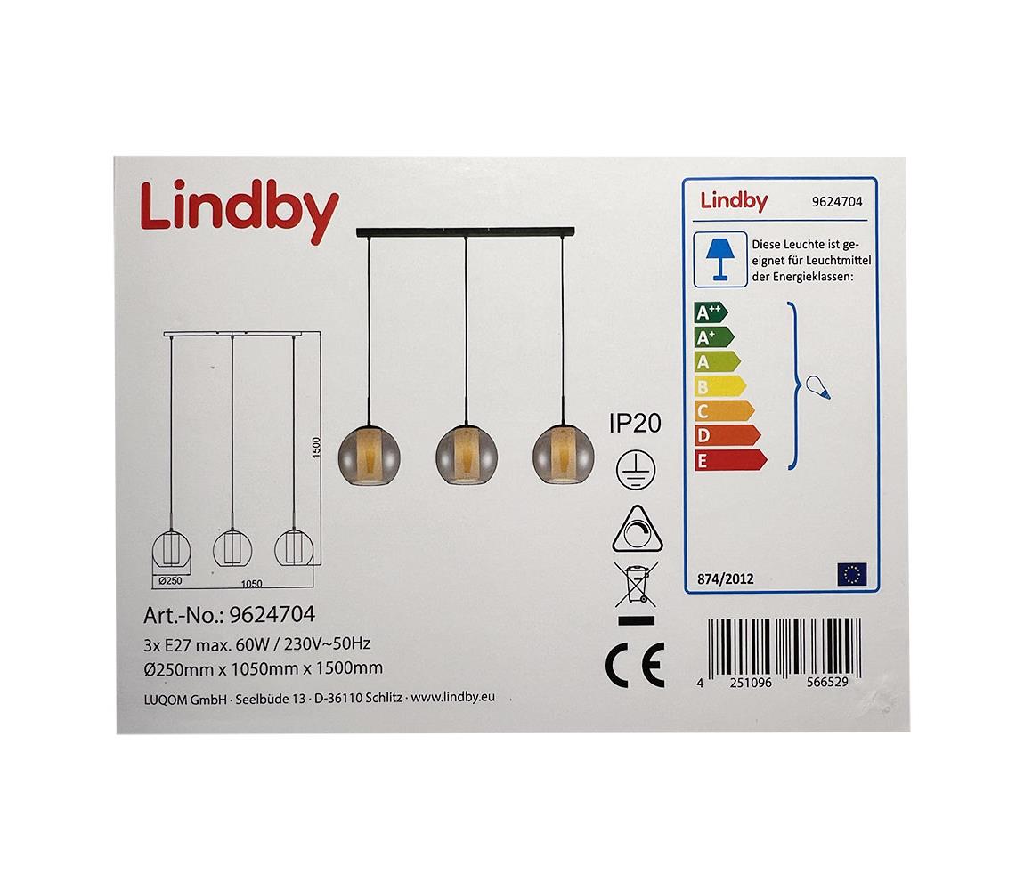 Lindby Lindby - Lustr na lanku YELA 3xE27/60W/230V 