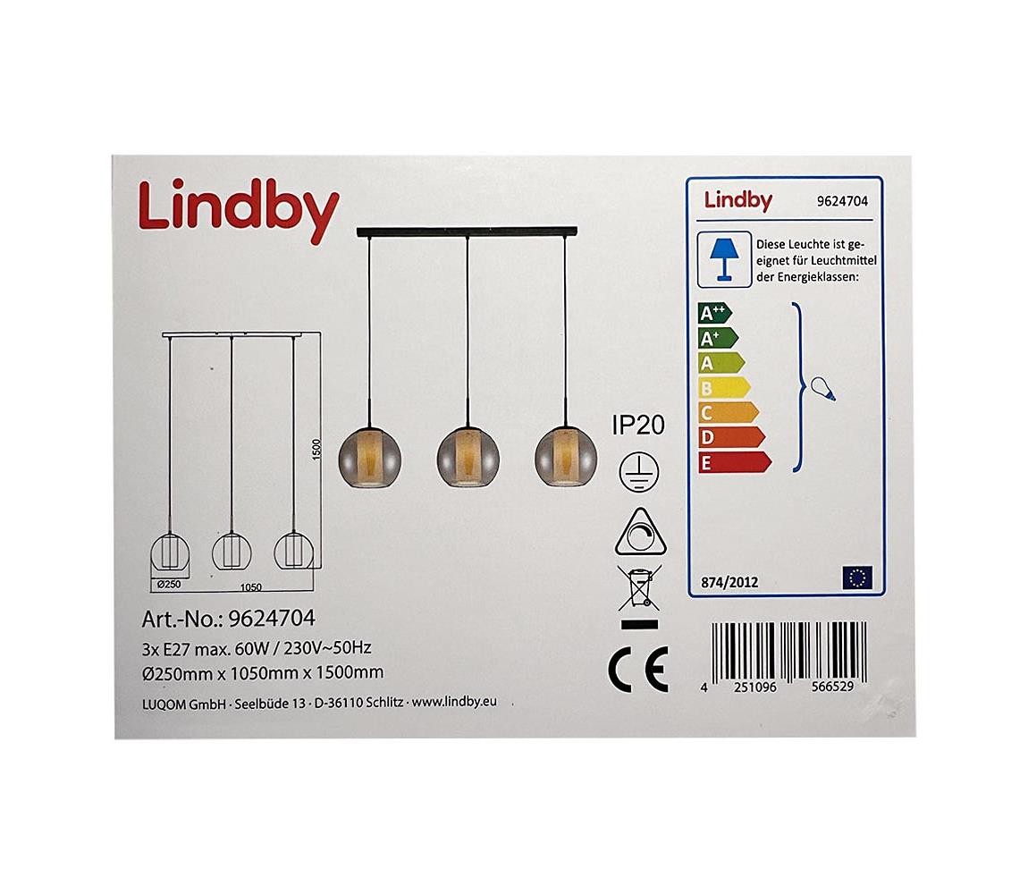 Lindby Lindby - Lustr na lanku YELA 3xE27/60W/230V 