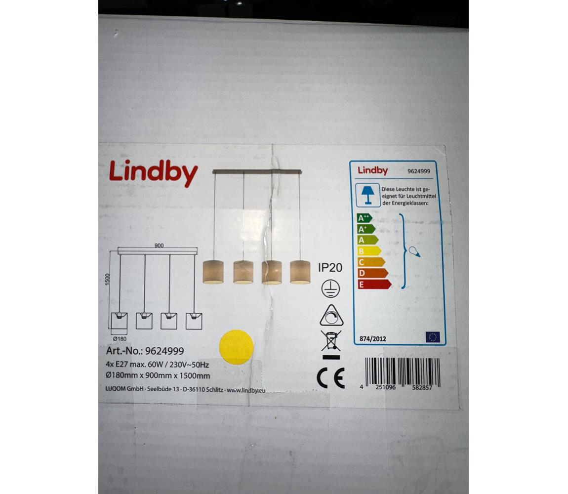 Lindby Lindby - Lustr na lanku ZALIA 4xE27/60W/230V LW1105