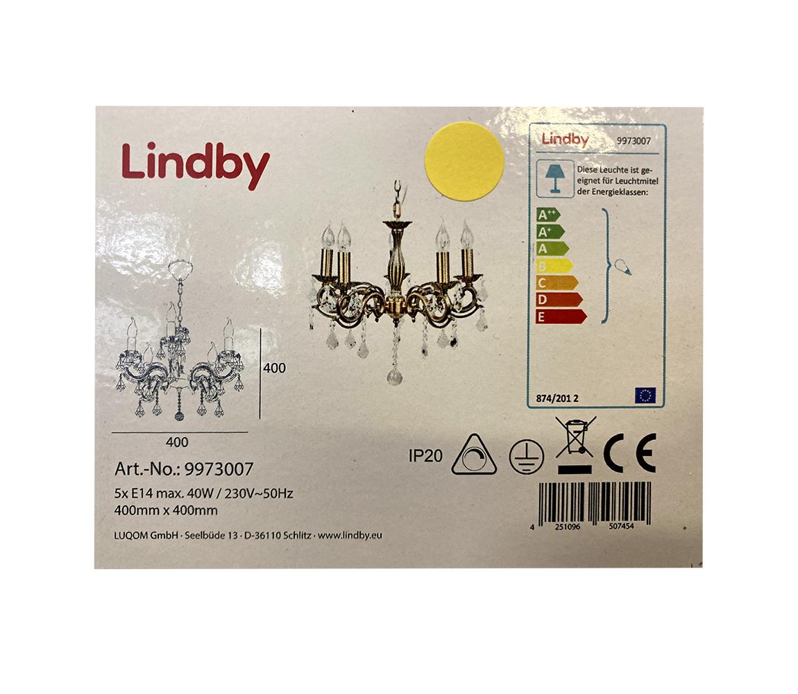 Lindby Lindby - Lustr na řetězu KORA 5xE14/40W/230V LW1421