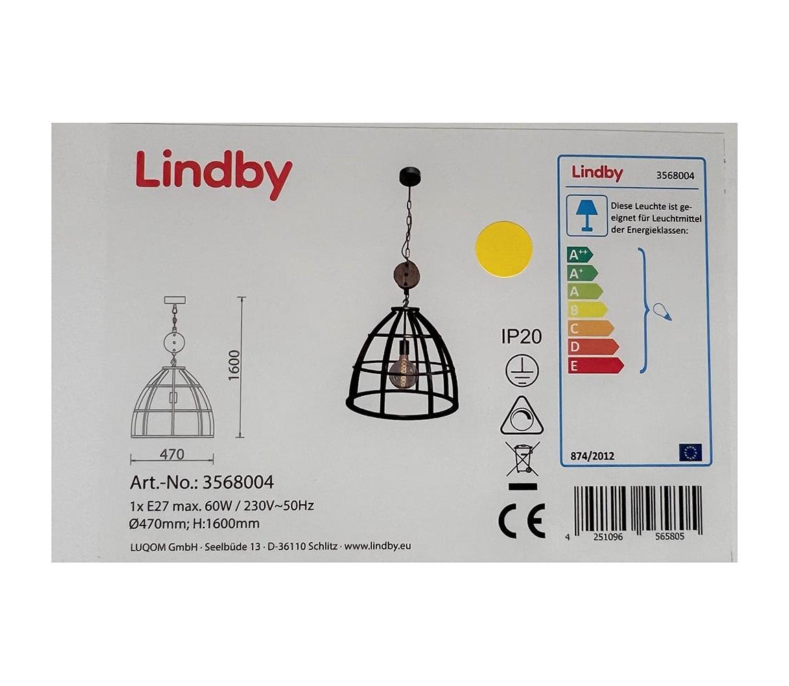 Lindby Lindby - Lustr na řetězu MAXIMILIA 1xE27/60W/230V 