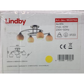 Lindby - Lustr na tyči SVEAN 4xE14/40W/230V