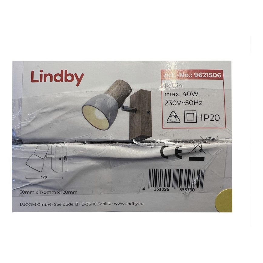Lindby - Nástěnné bodové svítidlo THORIN 1xE14/40W/230V