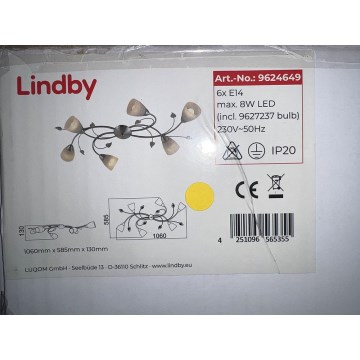 Lindby - Přisazený lustr YANNIE 6xE14/4,5W/230V