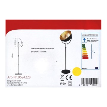 Lindby - Stojací lampa MURIEL 1x27/60W/230V