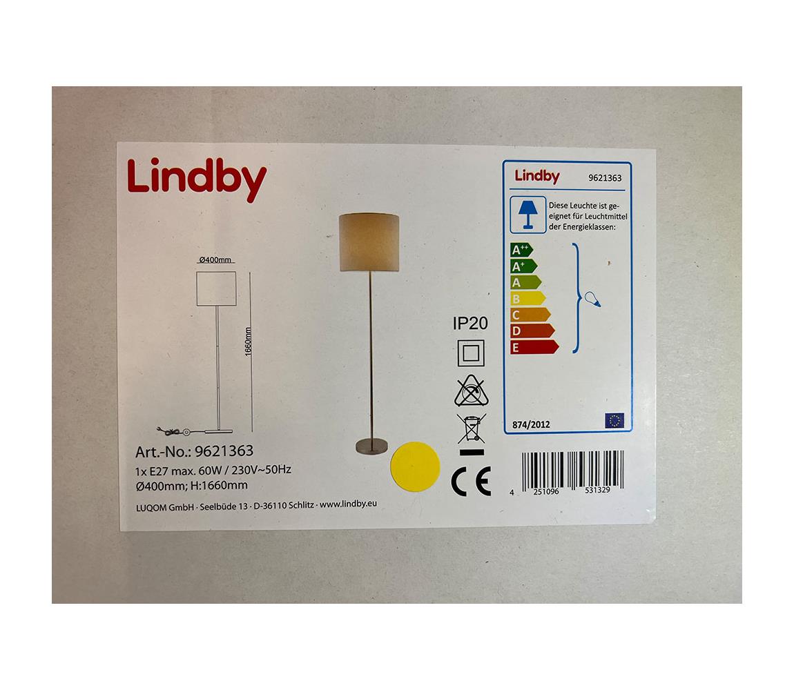 Lindby Lindby - Stojací lampa PARSA 1xE27/60W/230V 