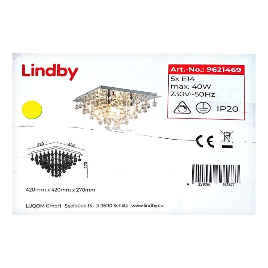 Lindby - Stropní svítidlo ANNIKA 5xE14/40W/230V