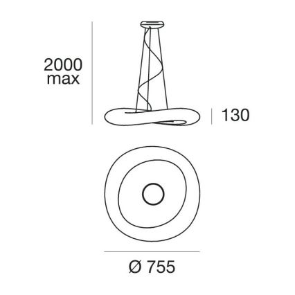 Linea Light 6860 - Lustr na lanku MR. MAGOO 1x2GX13/55W/230V