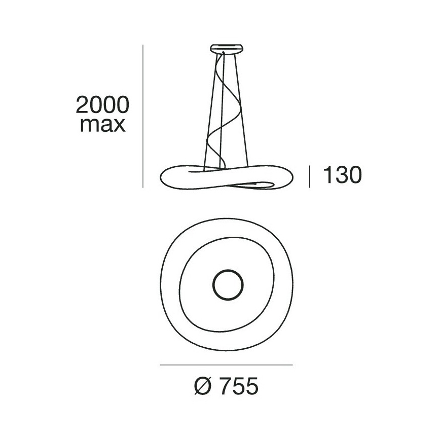 Linea Light 6860 - Lustr na lanku MR. MAGOO 1x2GX13/55W/230V